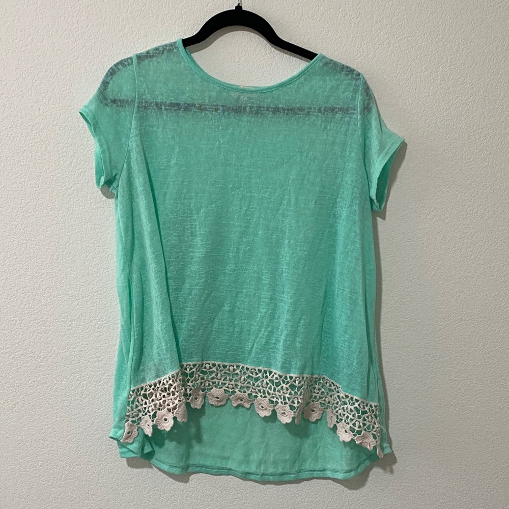 Boho Lace Crochet Flowers Vintage Women's Top Tee Shirt Blouse Coquette